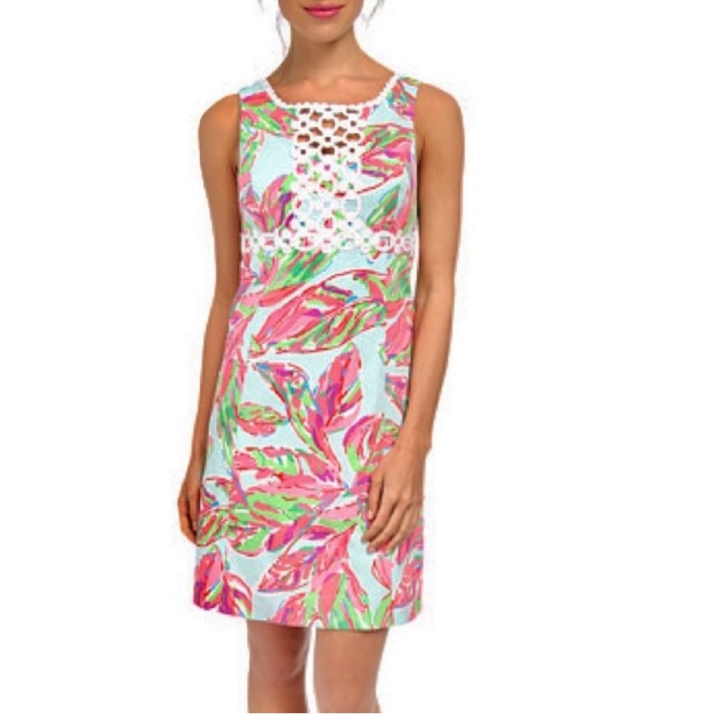Lilly Pulitzer Rosie In The Vias Lace Sundress Sun Shift Dress 00 $198 C76